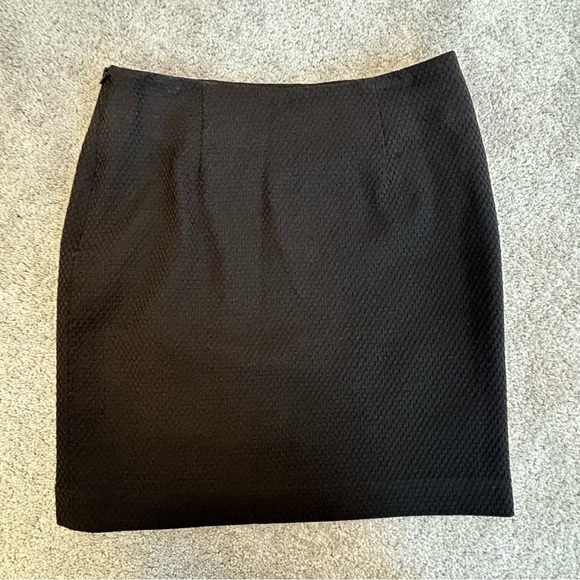 LAUREL chocolate brown textured lined pencil skirt Sz 38 business career - Picture 4 of 12